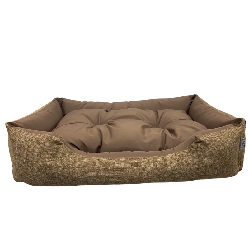 Dressage Deluxe Premium Dog Bed Large -  Brown Tweed-1